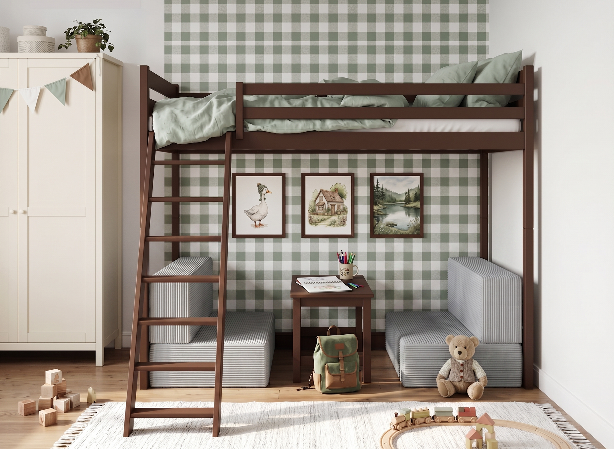 SOFENA lit mezzanine avec canapé modulable – Lano Meble